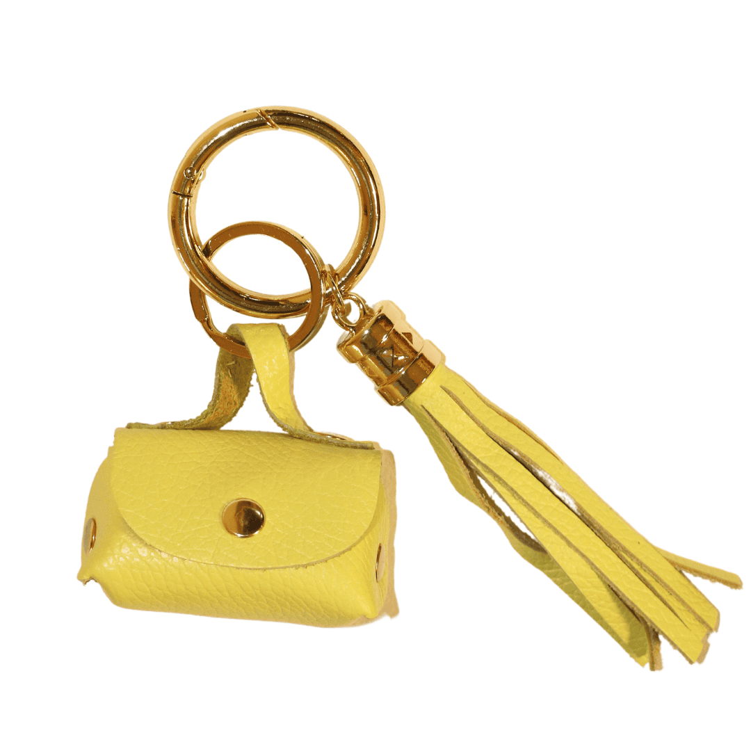 Bag charm geel