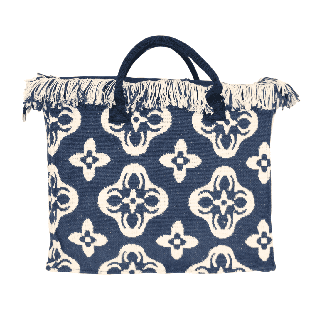 Blauwe boho tas