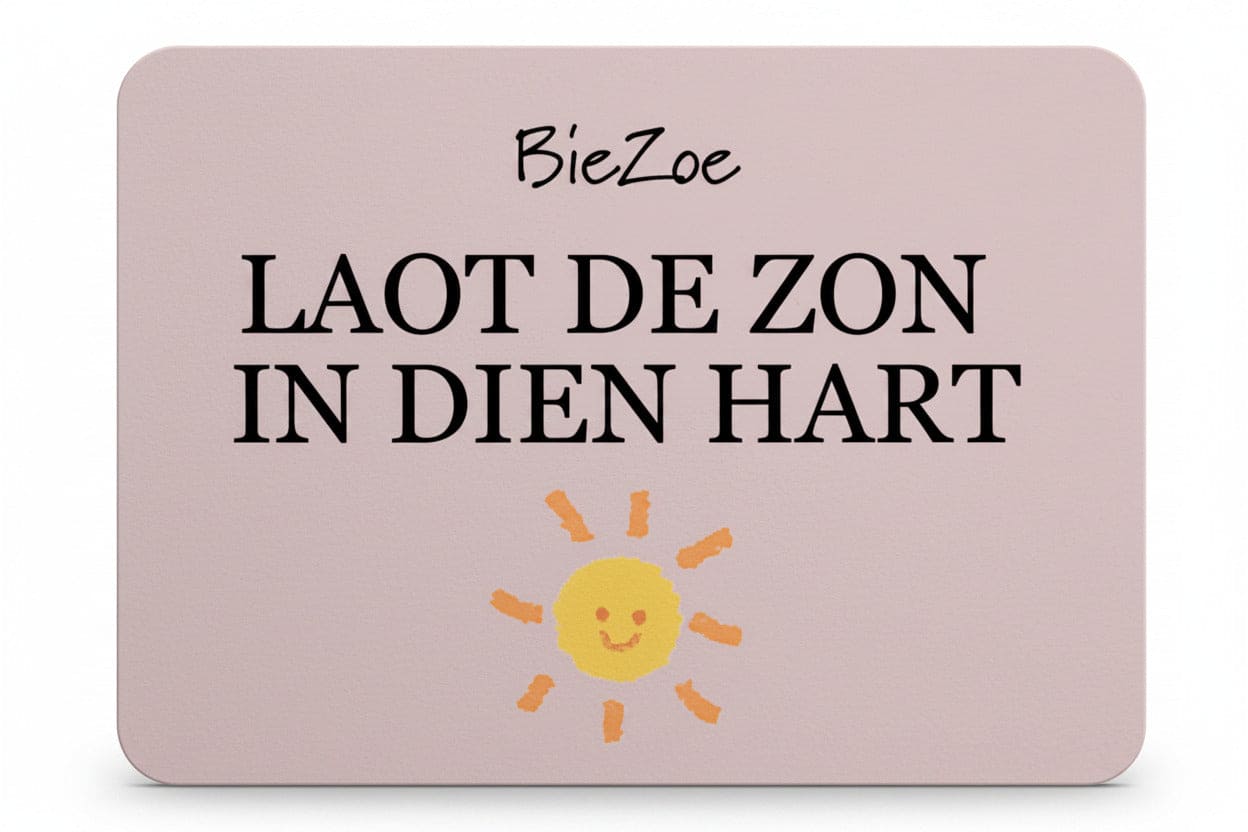 BieZoe Cadeaubon Pasjesformaat Laot de zon in dien hart