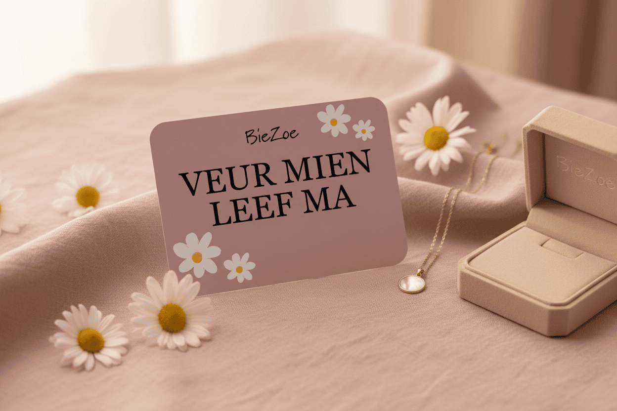 BieZoe Cadeaubon Pasjesformaat Veur Mien Leef Ma